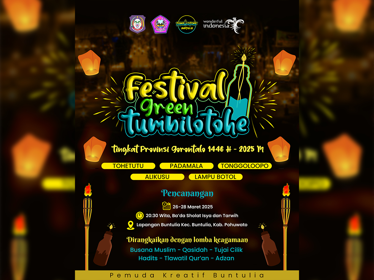 Kecamatan Buntulia Wakili Kabupaten Pohuwato Pada Festival Green Tumbilotohe Tingkat Provinsi.