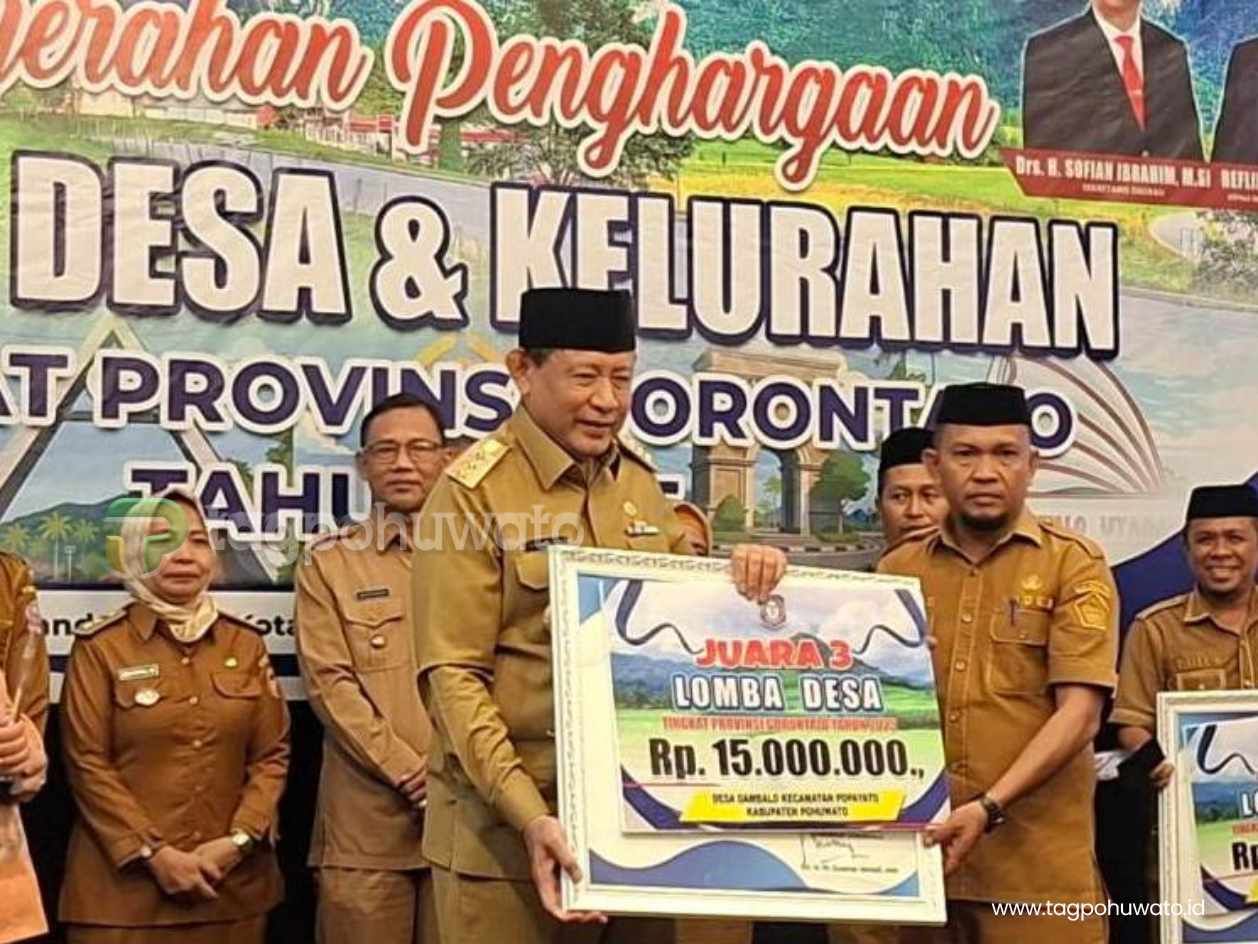 Prestasi Membanggakan, Desa Dambalo Raih Peringkat 3 Terbaik se-Provinsi Gorontalo.
