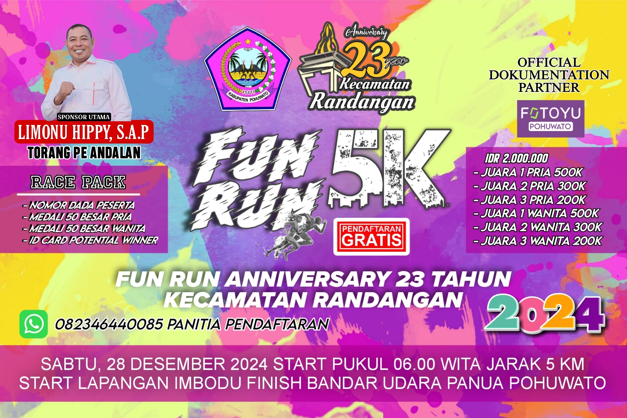 Randangan Fun Run 5K, Meriahkan Hari Jadi Kecamatan Randangan.